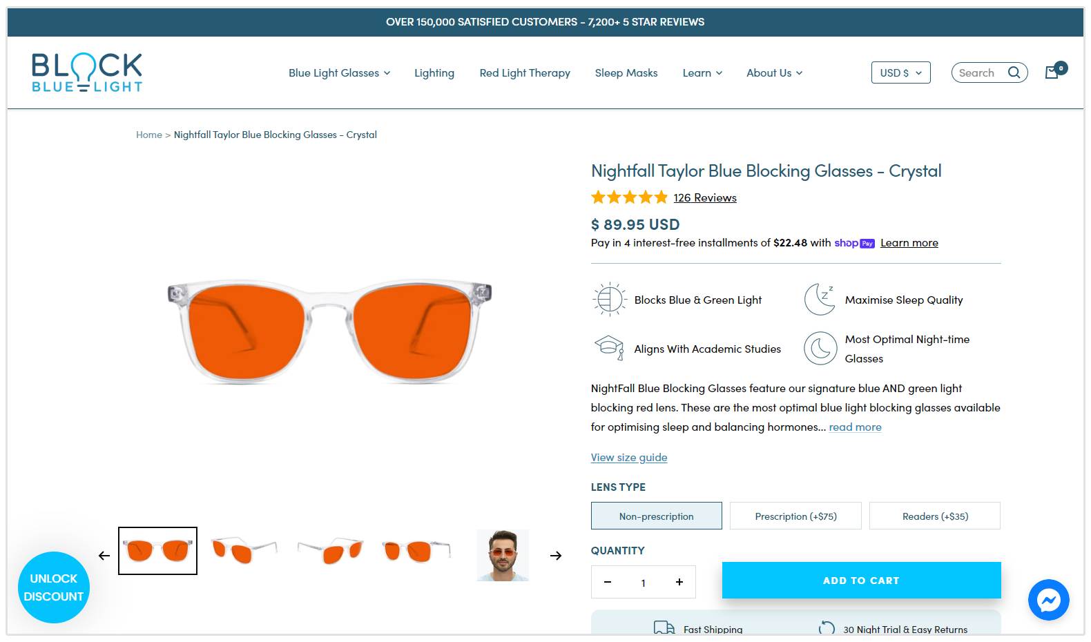 descripción del producto de gafas bloqueadoras de luz azul